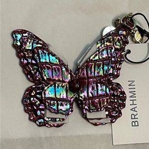 NWT Sangria Brahmin Butterfly Tassel Keychain